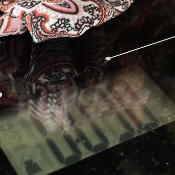 pink rose XL Women’s Patterned Blouse v neck tank top polyester - Picture 5 of 8